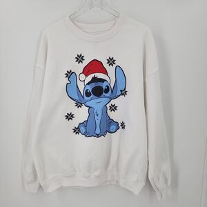 Disney Stitch Sweatshirt Size XL Christmas Holiday Pullover